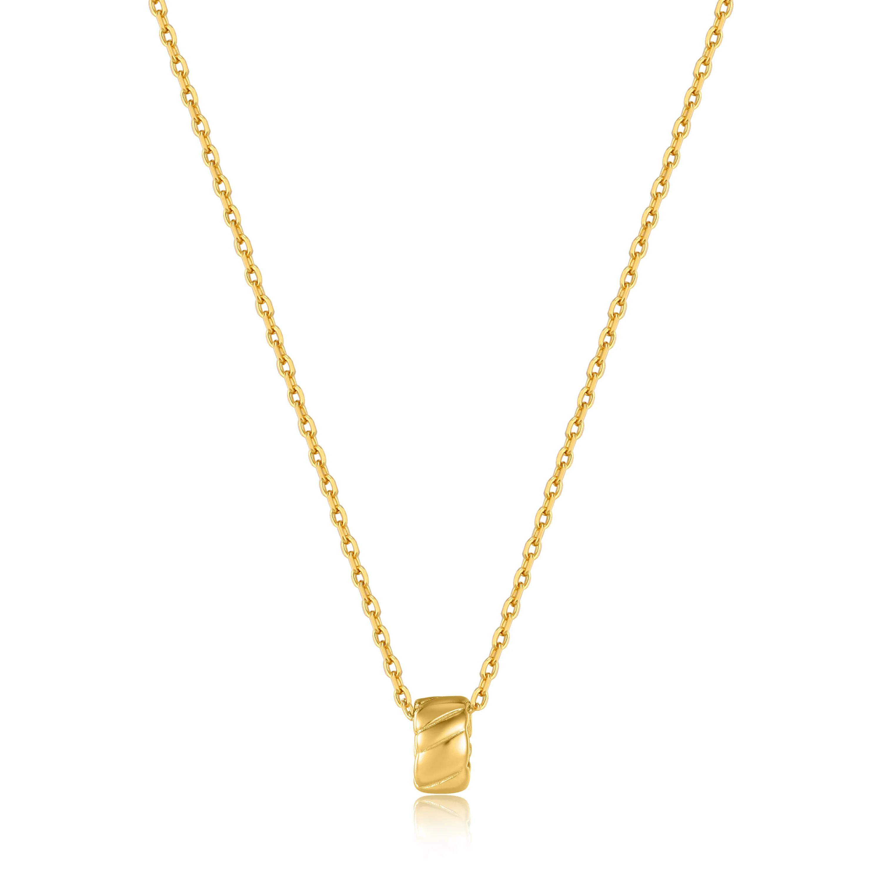 Ania Haie Gold Smooth Twist Pendant Necklace