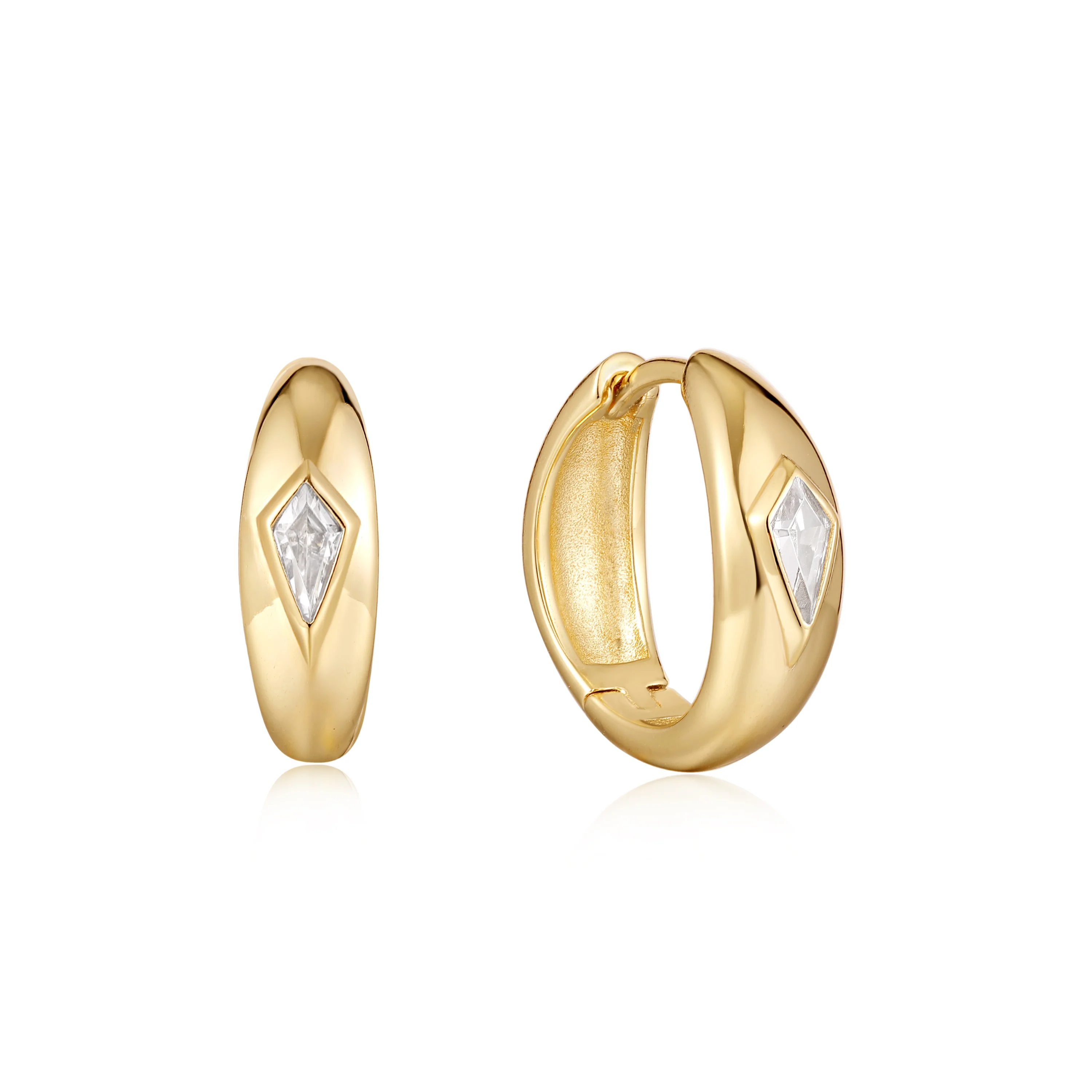 Ania Haie Gold Sparkle Dome Hoop Earrings