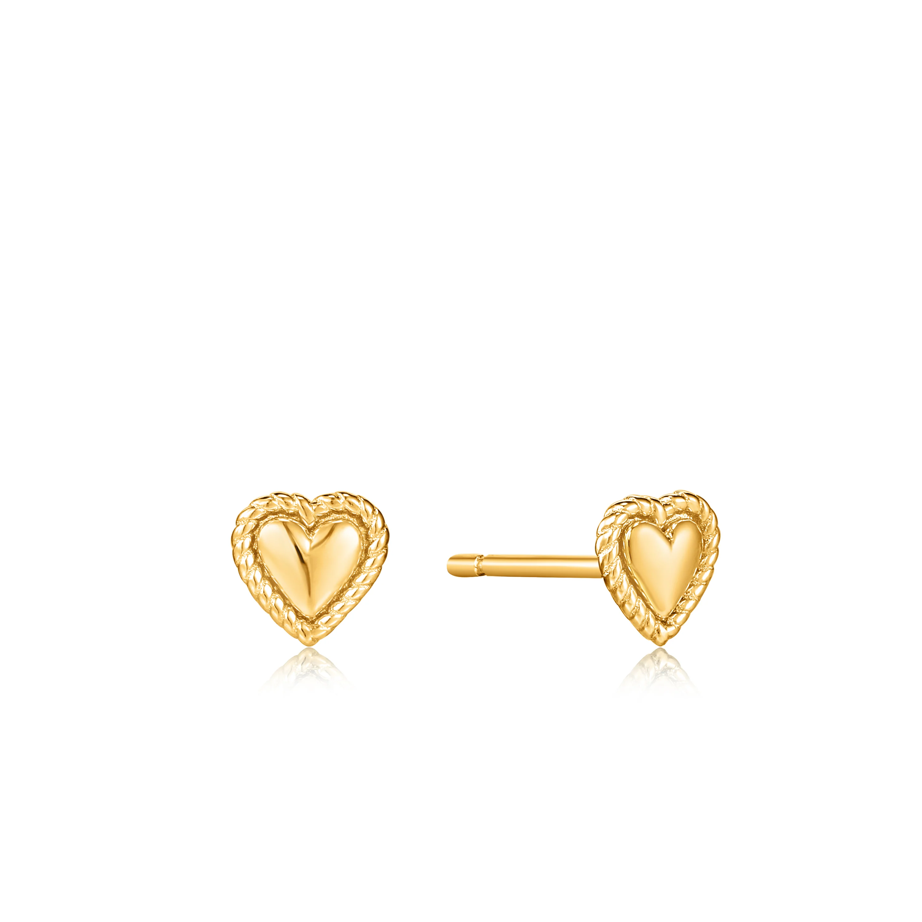 Ania Haie Rope Heart Stud Earrings