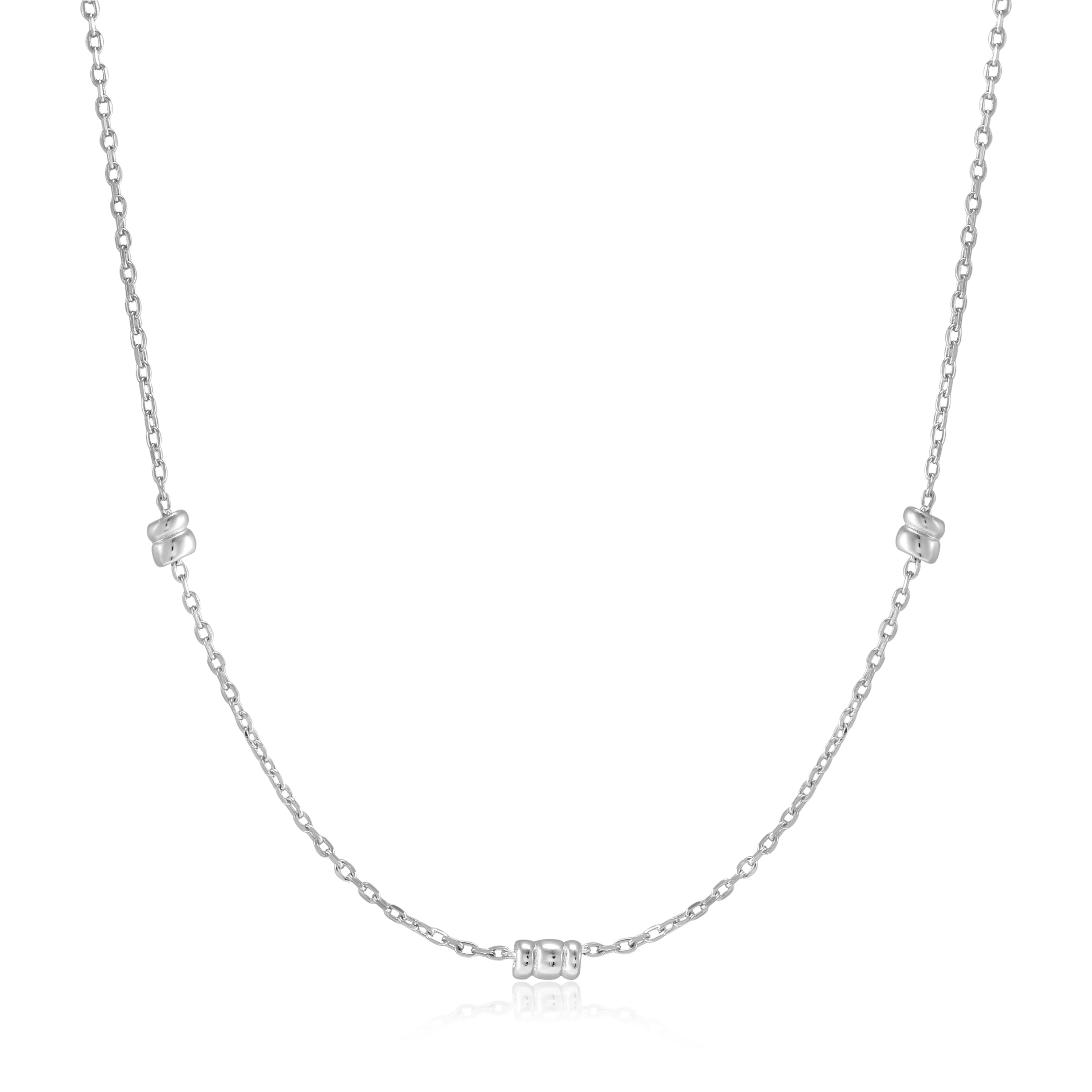 Ania Haie Silver Smooth Twist Chain Necklace