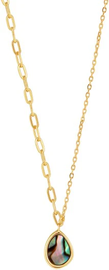 Ania Haie Tidal Abalone Mixed Link Necklace
