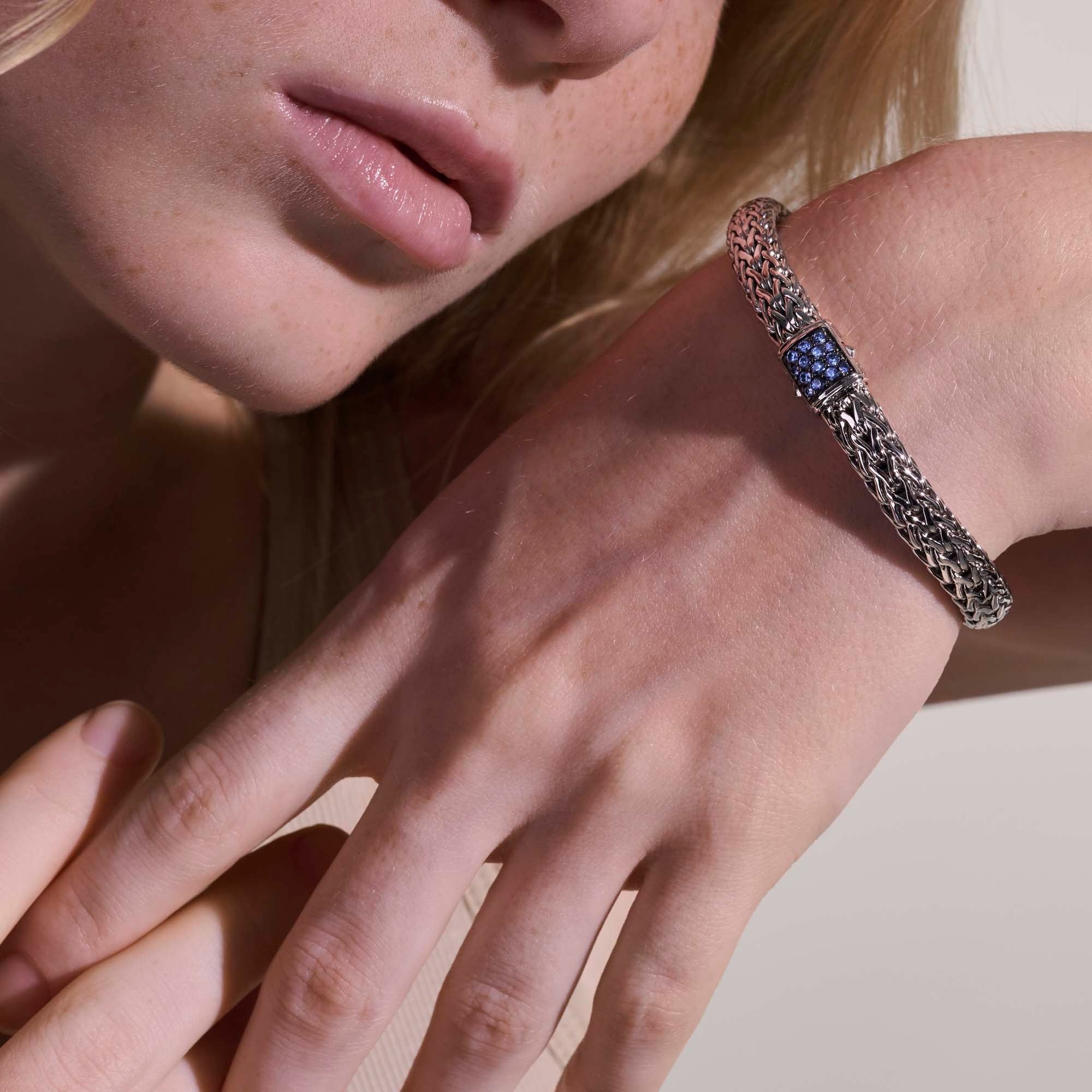 John Hardy Sterling Silver Icon Bracelet With Sapphires - Image 5