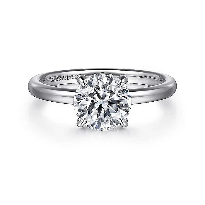 Gabiel & Co. White Gold Round Semi-Mount Engagement Ring