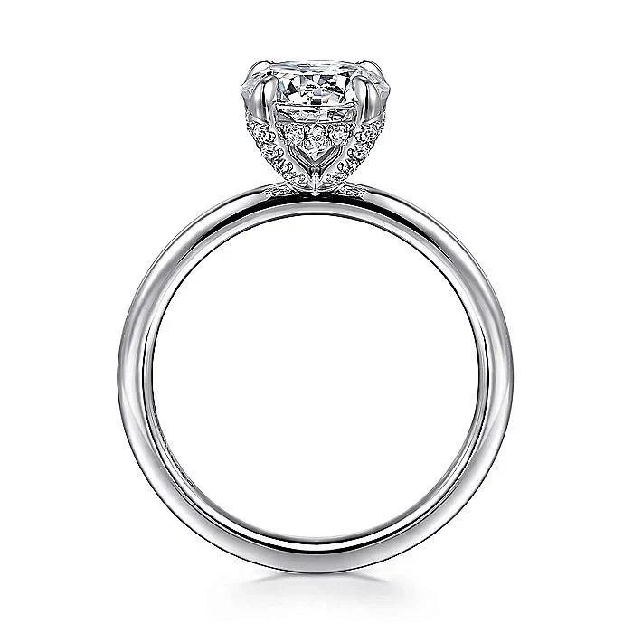 Gabiel & Co. White Gold Round Semi-Mount Engagement Ring - Image 2