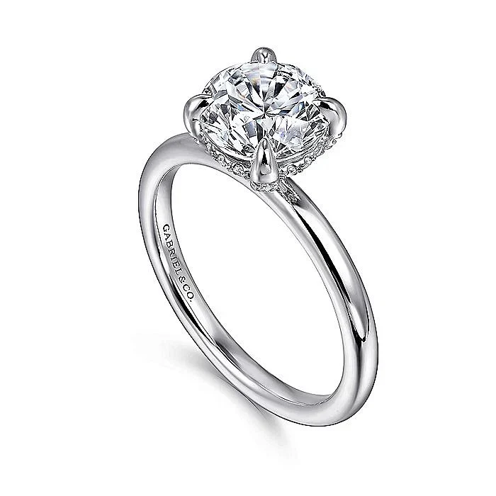 Gabiel & Co. White Gold Round Semi-Mount Engagement Ring - Image 3