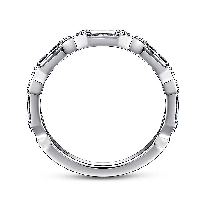 Gabriel & Co. 14 Karat White Gold Diamond Anniversary Band - Image 2