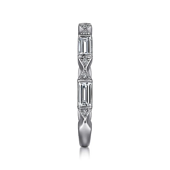 Gabriel & Co. 14 Karat White Gold Diamond Anniversary Band - Image 4