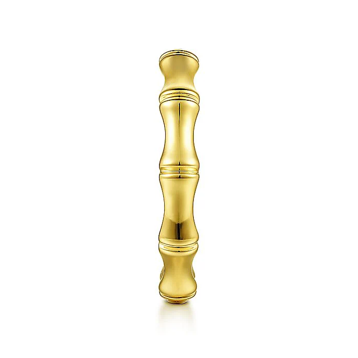 Gabriel & Co. 14 Karat Yellow Gold Bamboo Shape Stackable Ring - Image 4