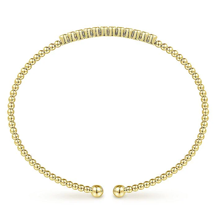 Gabriel & Co. 14 Karat Yellow Gold Bujukan Diamond Bracelet - Image 3