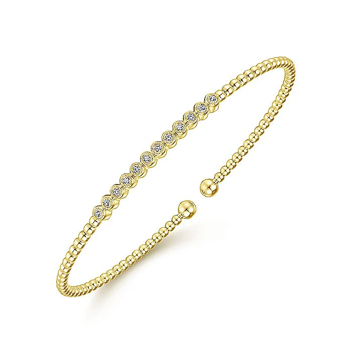 Gabriel & Co. 14 Karat Yellow Gold Bujukan Diamond Bracelet - Image 2