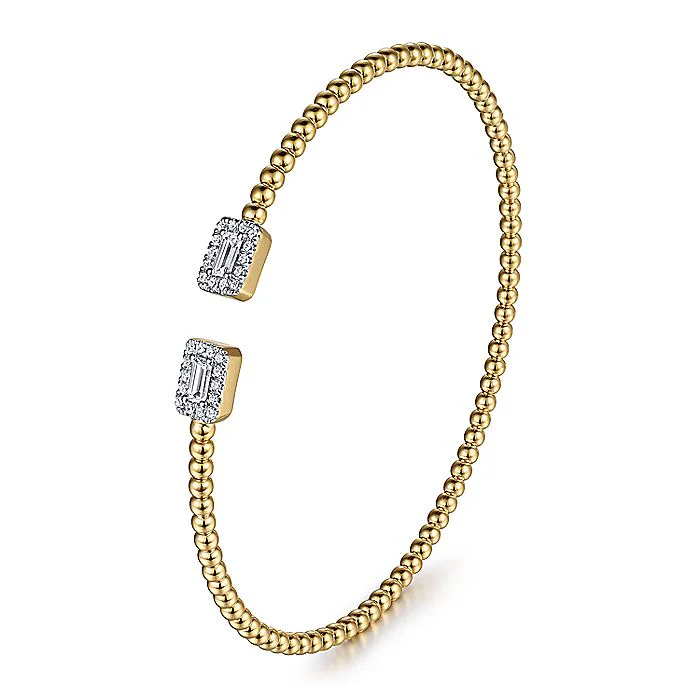 Gabriel & Co. 14 Karat Yellow Gold Bujukan Open Cuff Bracelet - Image 2