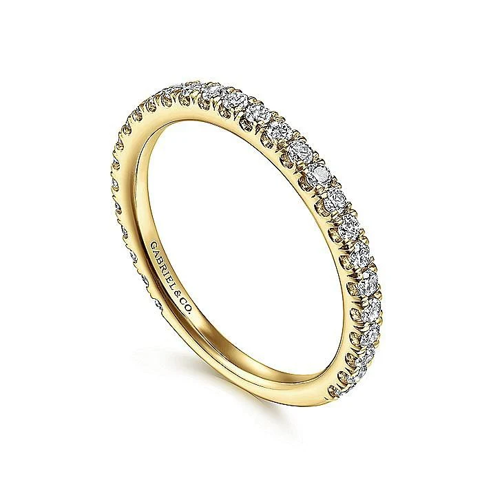 Gabriel & Co. 14 Karat Yellow Gold Diamond Stackable Ring - Image 2