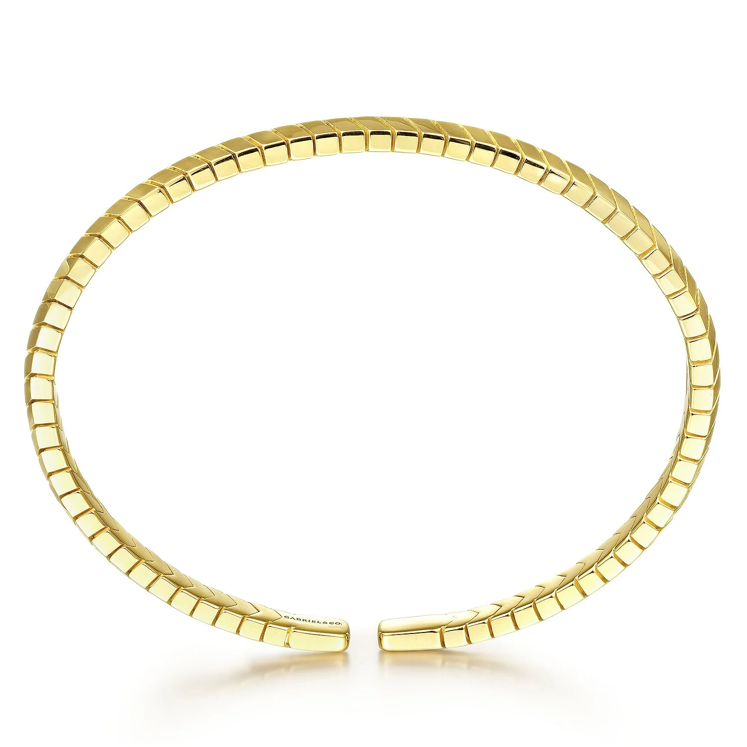 Gabriel & Co. Chevron Yellow Gold Bracelet - Image 3