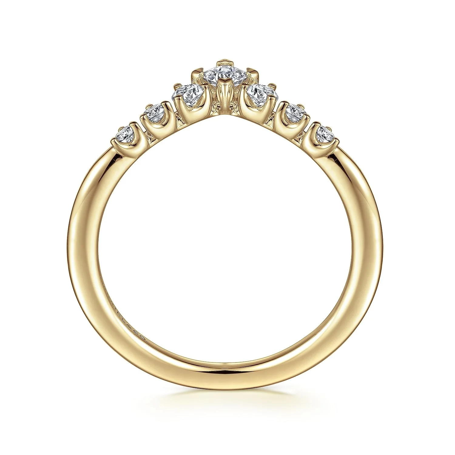 Gabriel & Co. Diamond Curved Band - Image 2