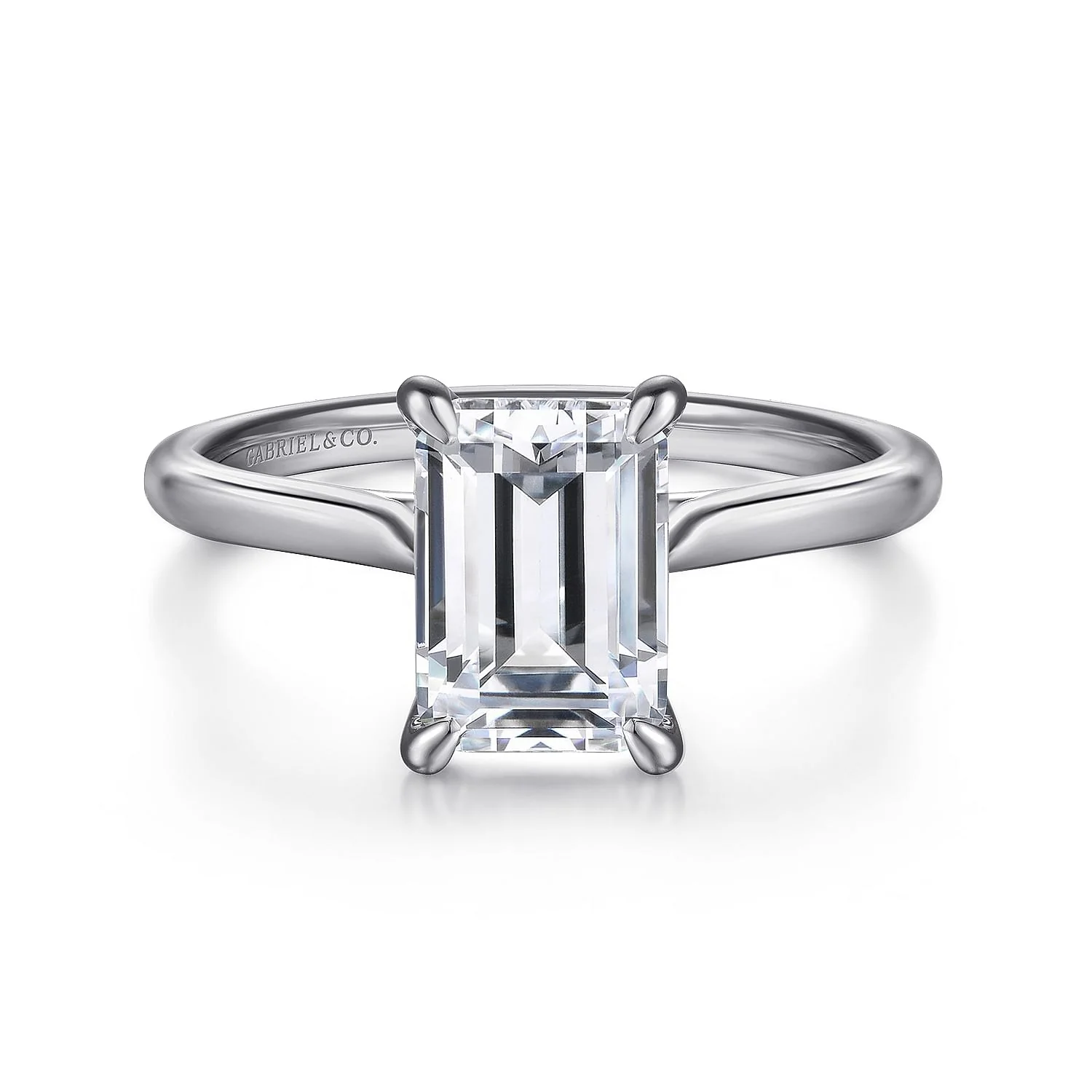 Gabriel & Co. Emerald Cut Semi-Mount Engagement Ring