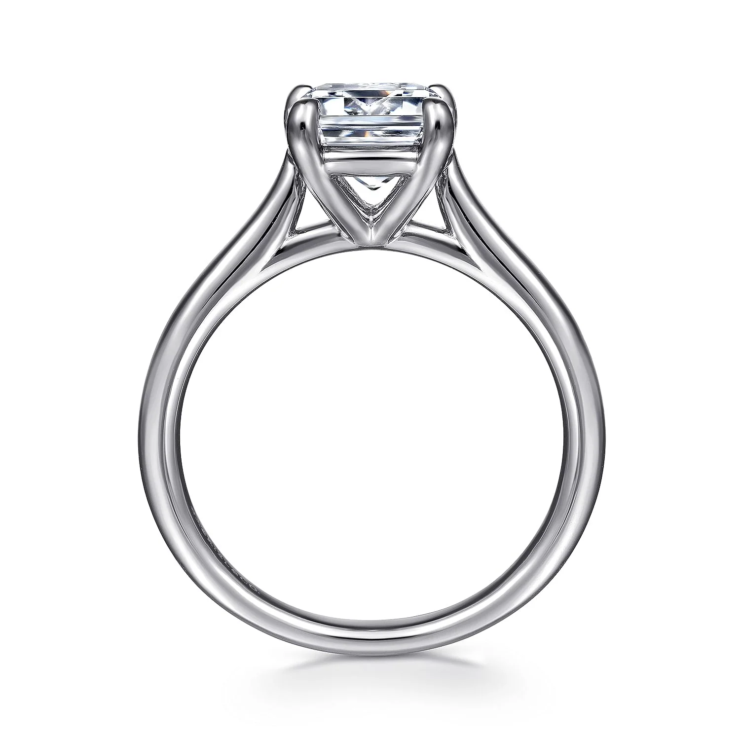 Gabriel & Co. Emerald Cut Semi-Mount Engagement Ring - Image 2