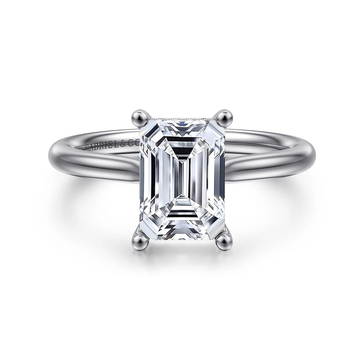 Gabriel & Co. Emerald Cut Semi-Mount Engagement Ring