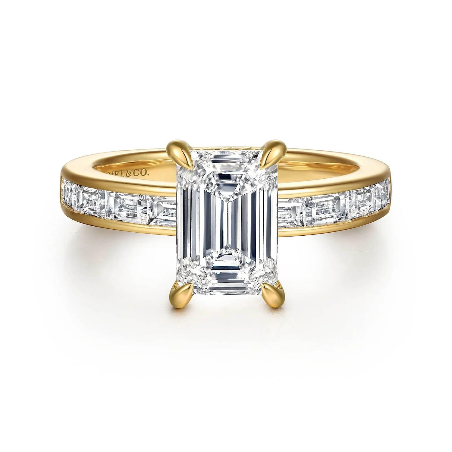 Gabriel & Co. Emerald Cut Semi Mount Engagement Ring