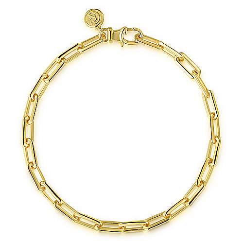 Gabriel & Co. Gold Fancy Link Bracelet