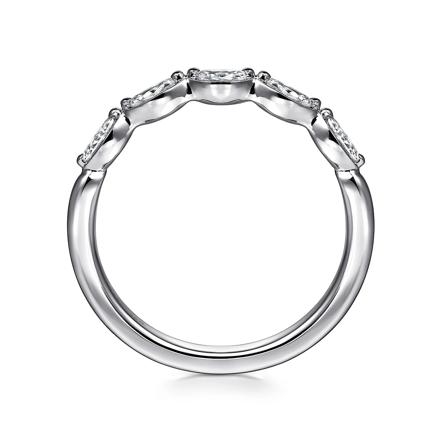 Gabriel & Co. Marquise Diamond Wedding Band - Image 2
