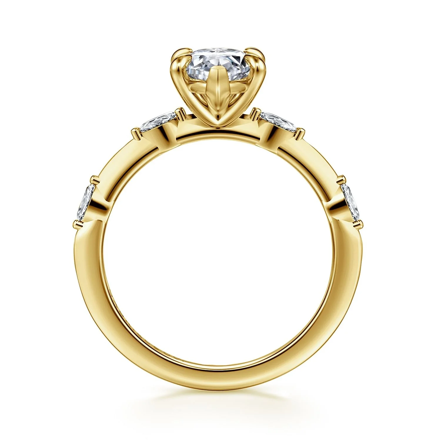 Gabriel & Co. Marquise Semi-Mount Engagement Ring - Image 2