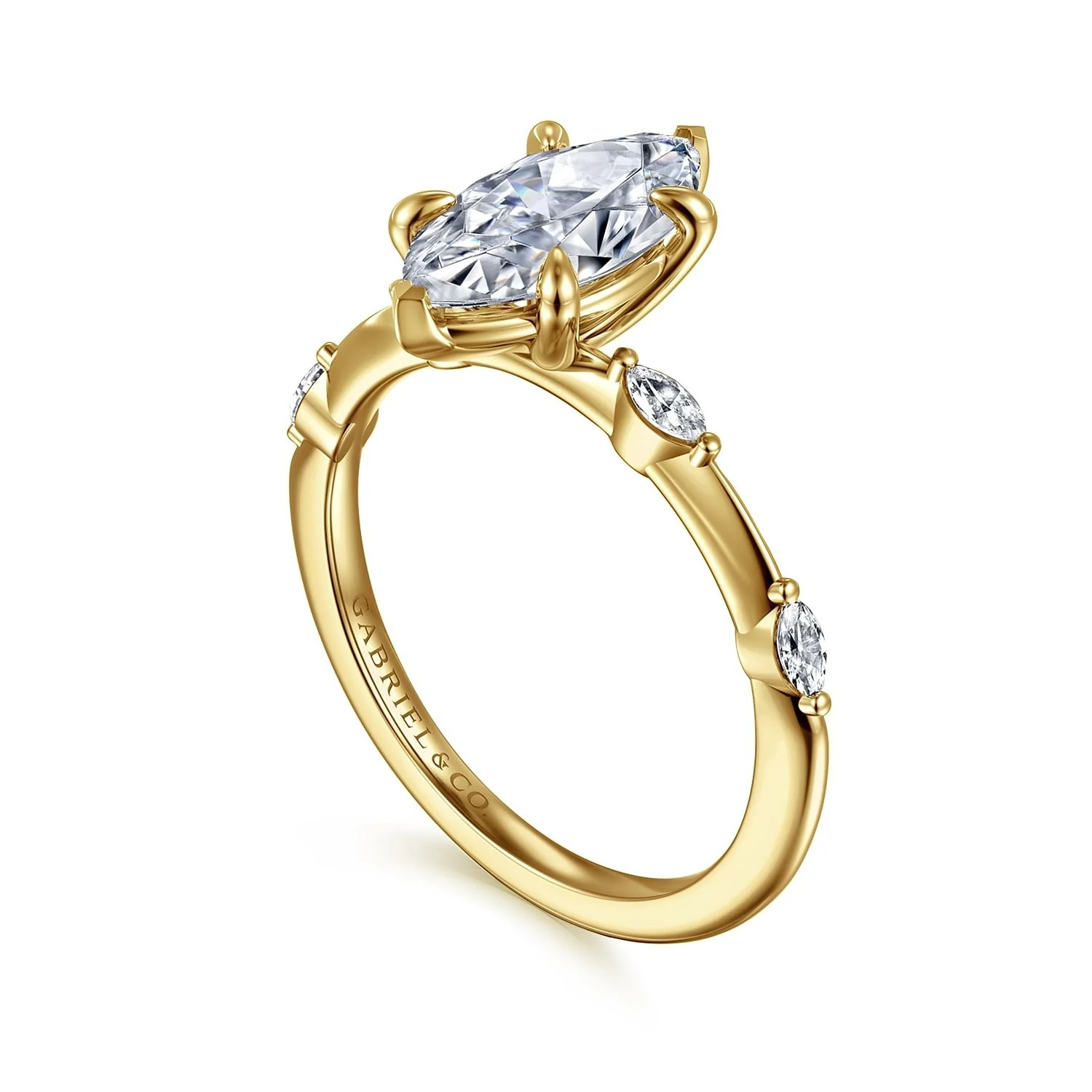 Gabriel & Co. Marquise Semi-Mount Engagement Ring - Image 3