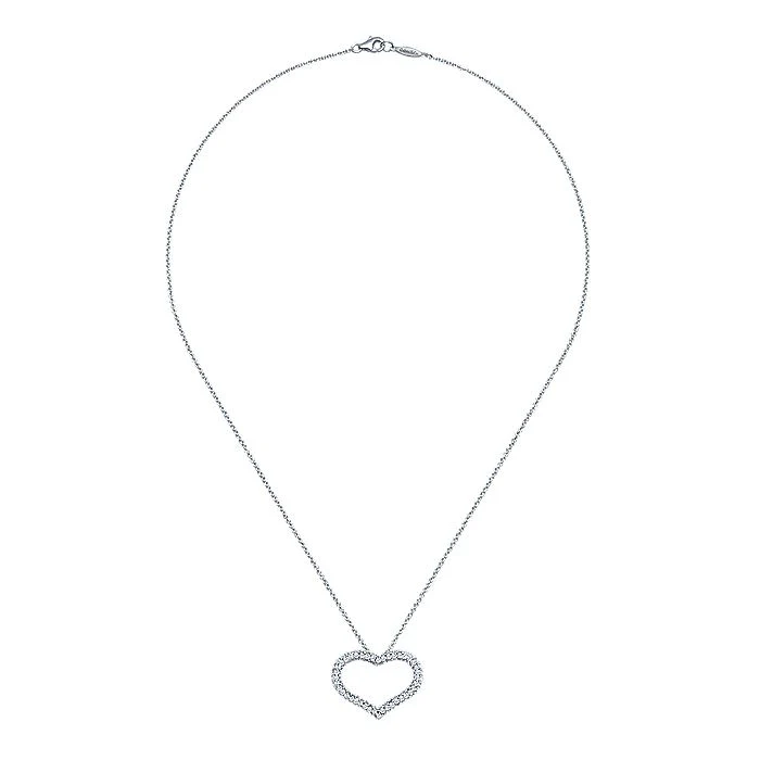 Gabriel & Co. Open Heart Diamond Necklace - Image 2