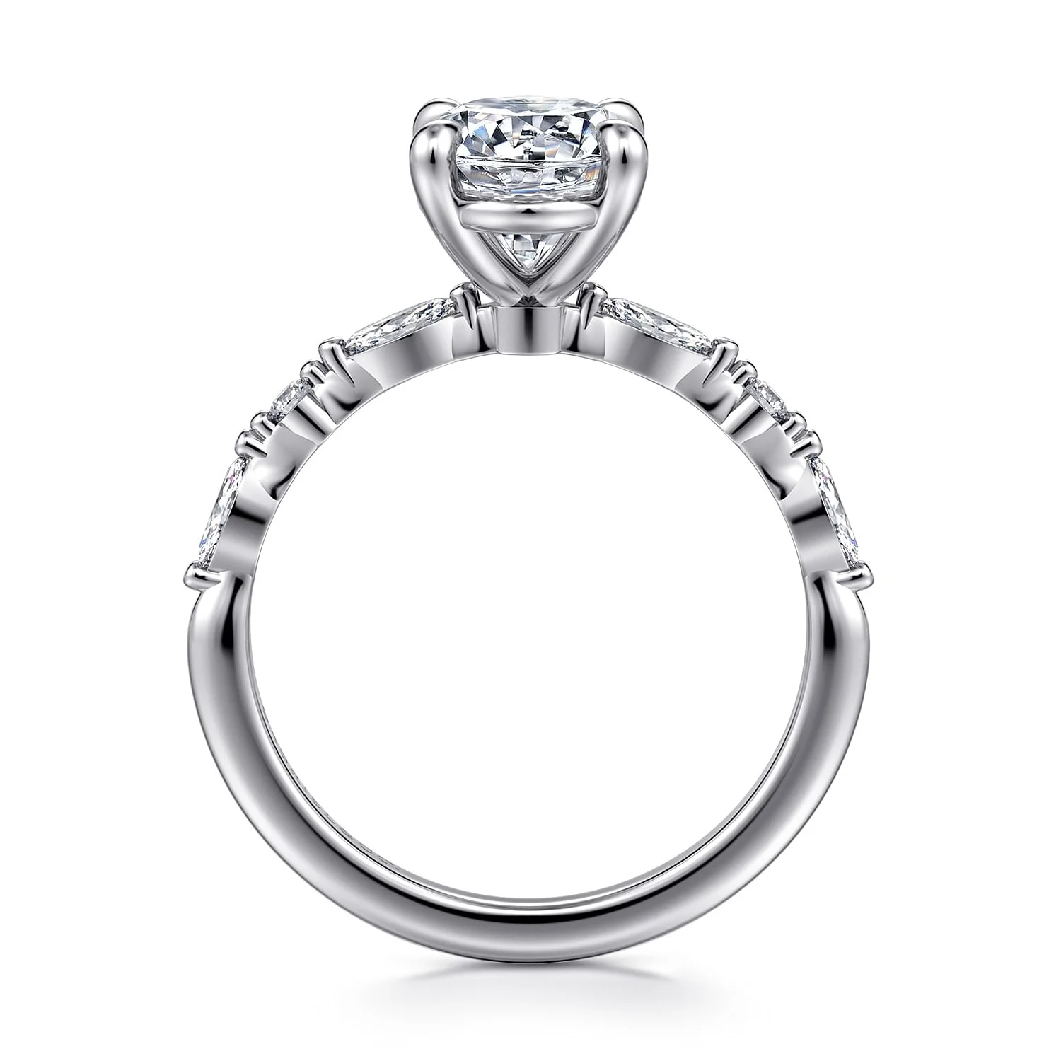 Gabriel & Co. Oval Cut Semi-Mount Engagement Ring - Image 2