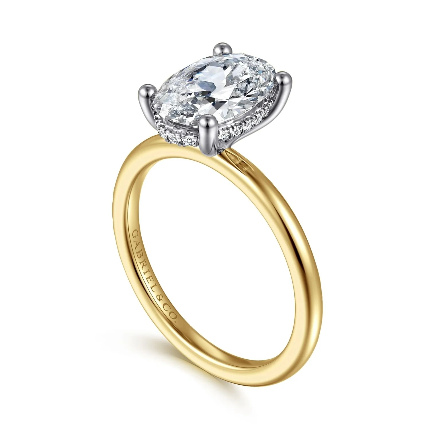 Gabriel & Co. Oval Semi-Mount Engagement Ring - Image 3