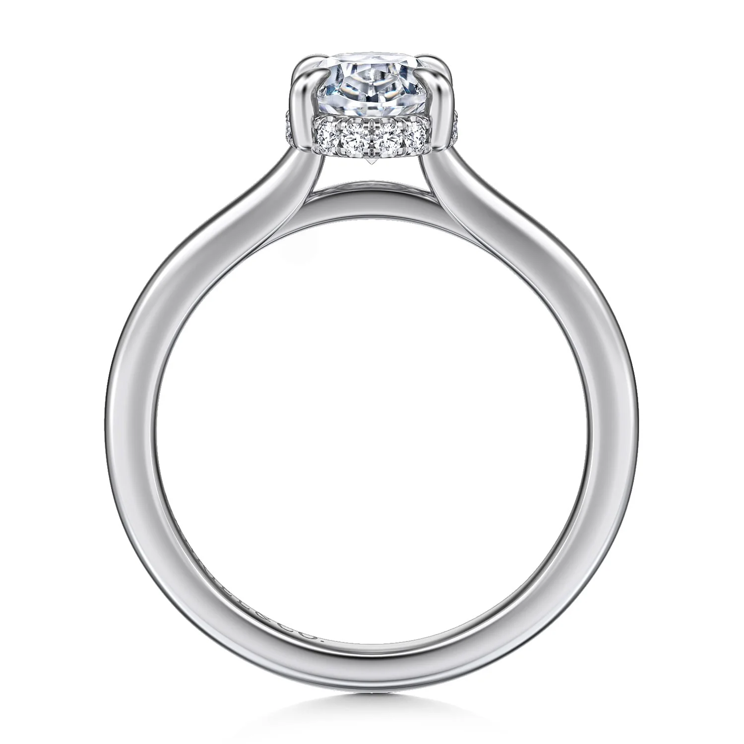 Gabriel & Co. Oval Semi-Mount Engagement Ring - Image 2