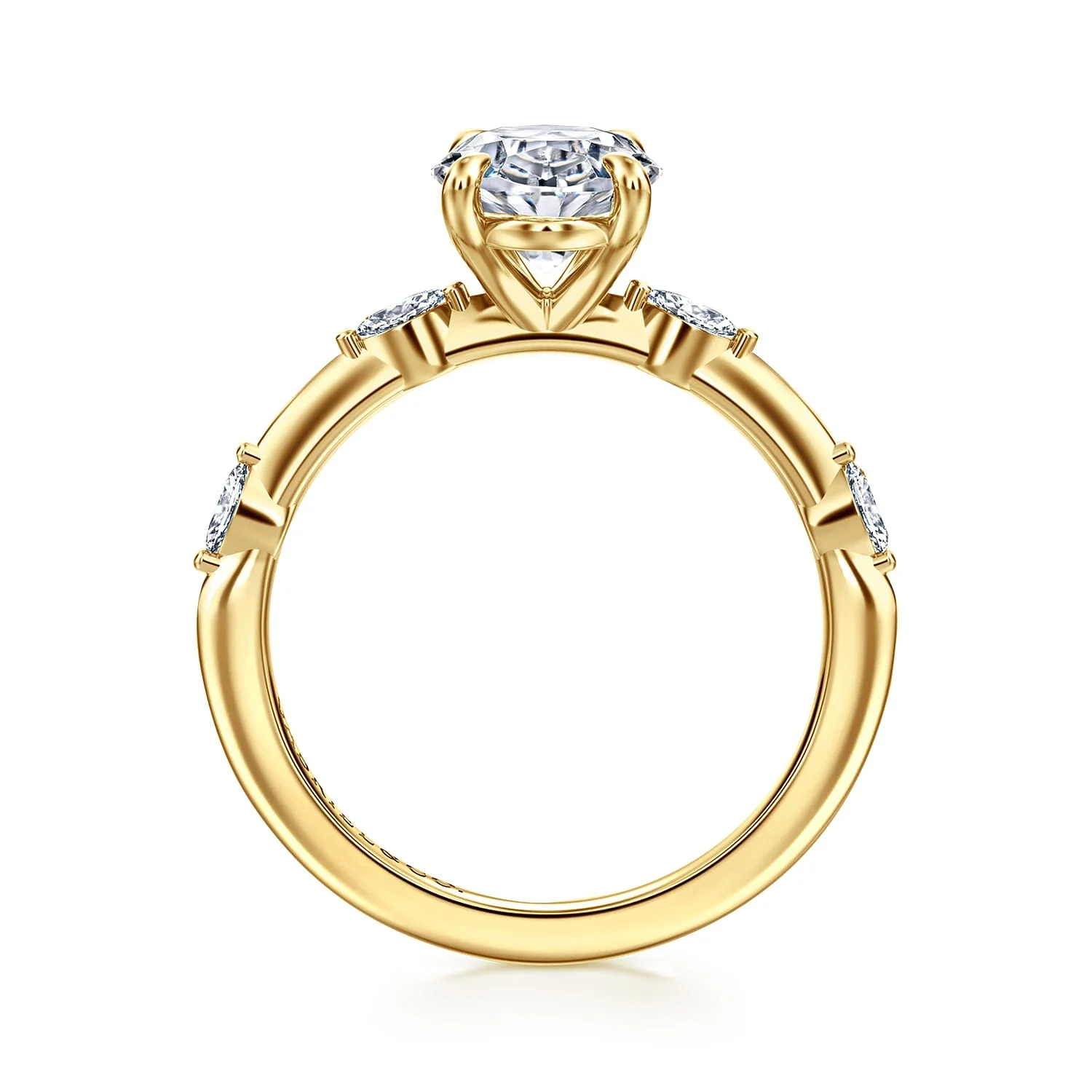 Gabriel & Co. Oval Semi-Mount Engagement Ring - Image 2