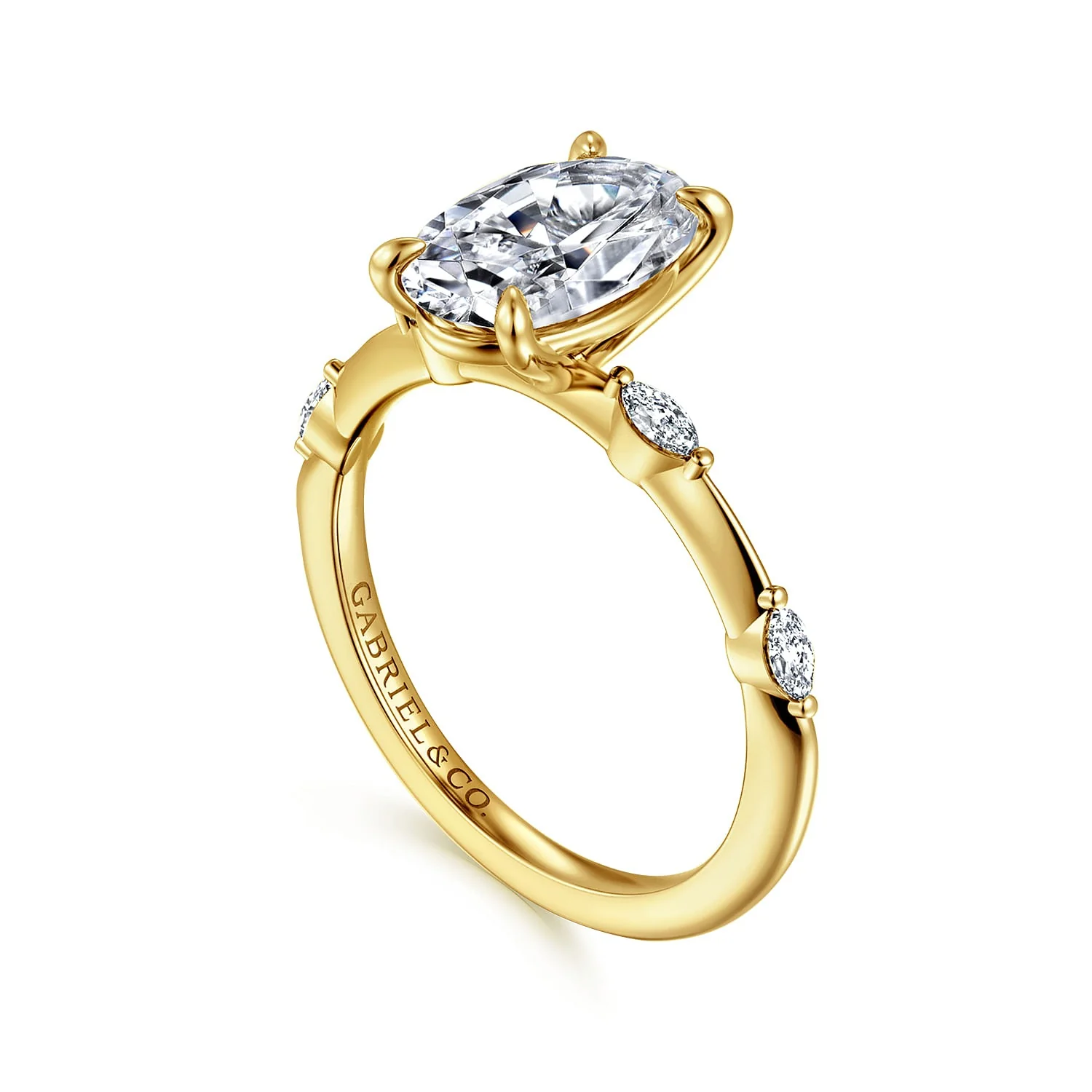 Gabriel & Co. Oval Semi-Mount Engagement Ring - Image 3