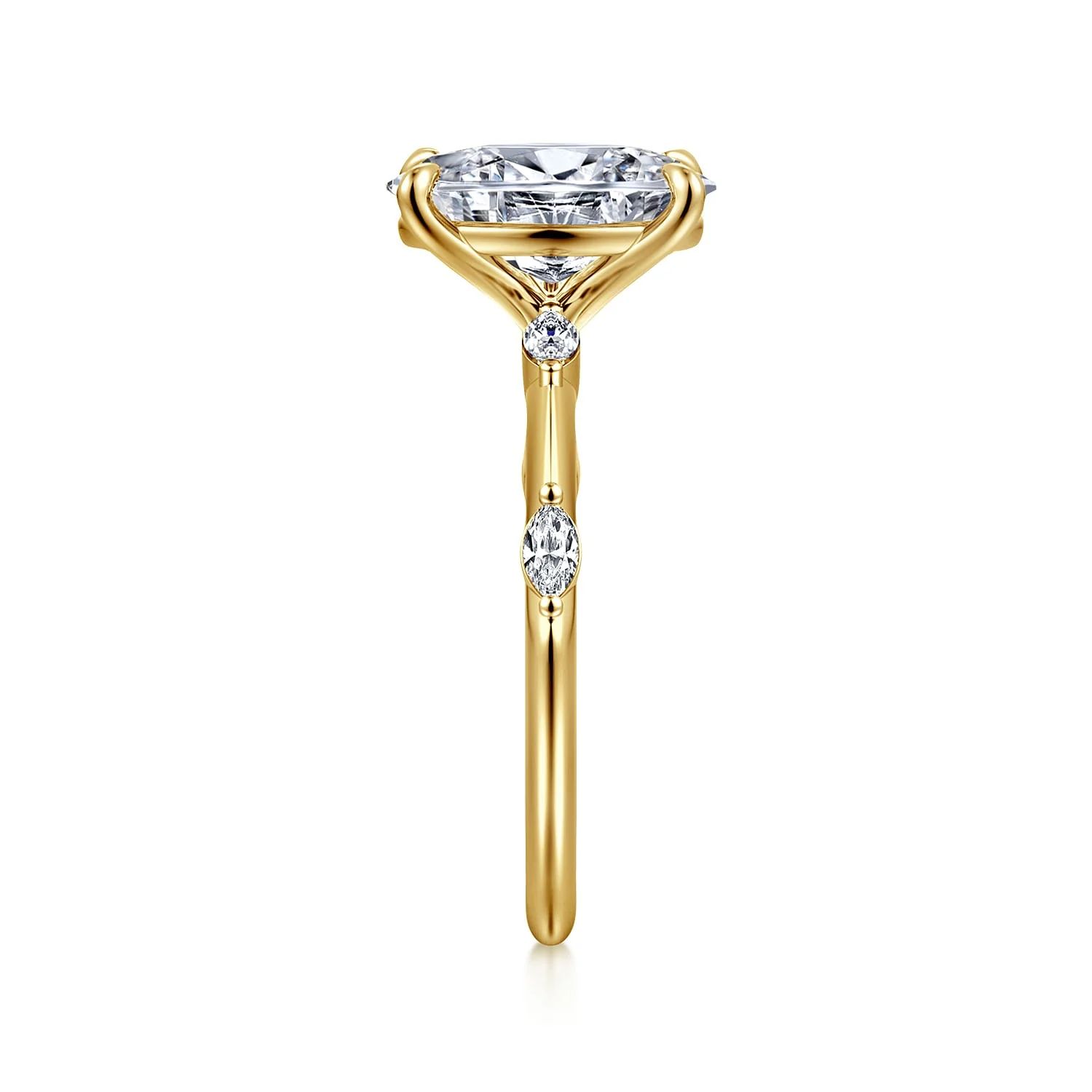 Gabriel & Co. Oval Semi-Mount Engagement Ring - Image 4