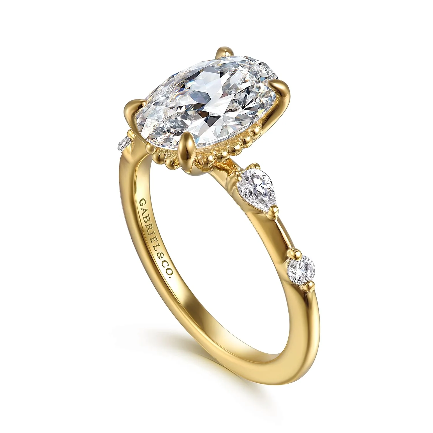 Gabriel & Co. Oval Semi-Mount Engagement Ring - Image 3