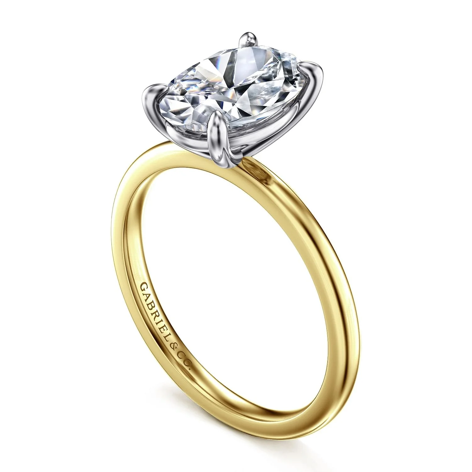 Gabriel & Co. Oval Semi-Mount Engagement Ring - Image 3