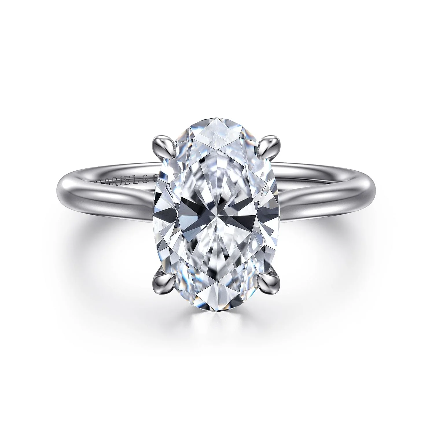 Gabriel & Co. Oval Semi-Mount Engagement Ring