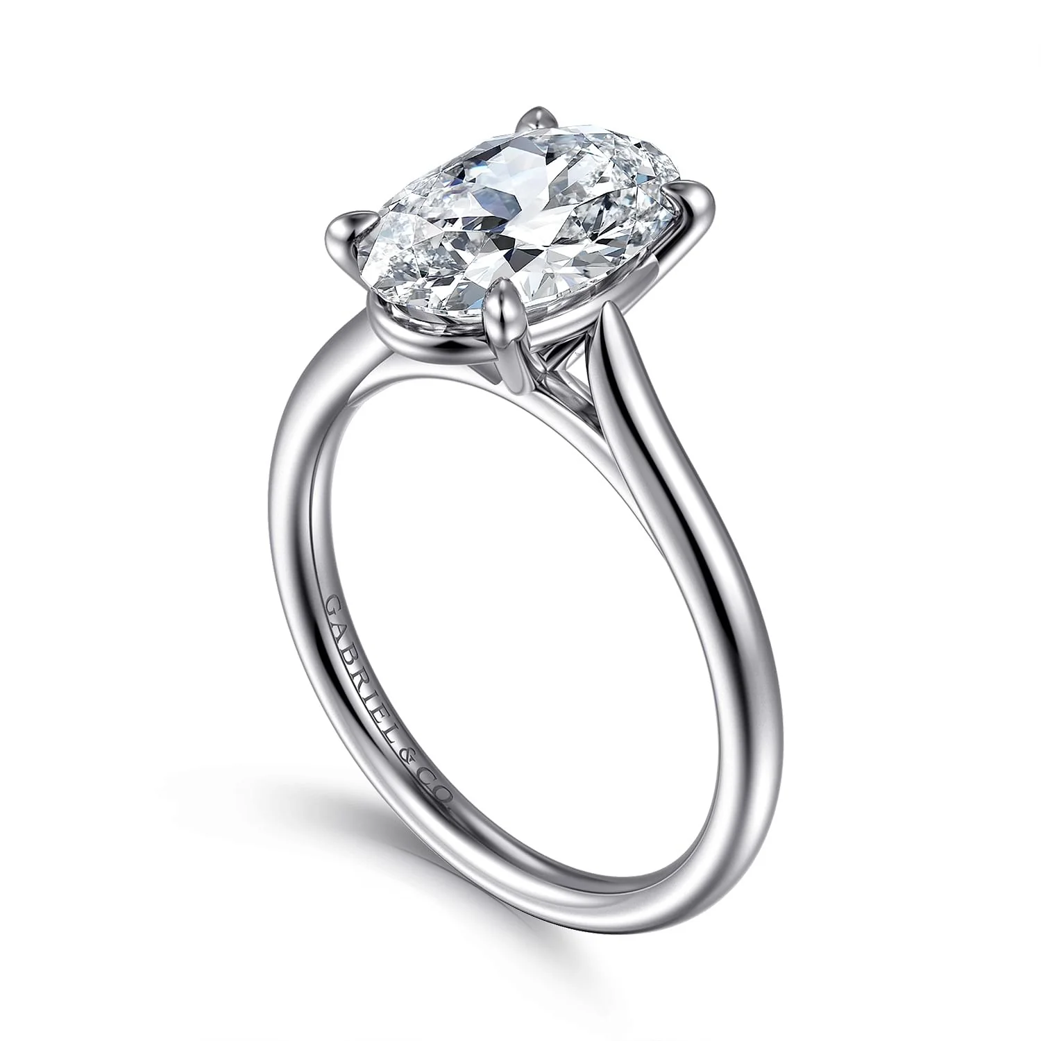 Gabriel & Co. Oval Semi-Mount Engagement Ring - Image 3