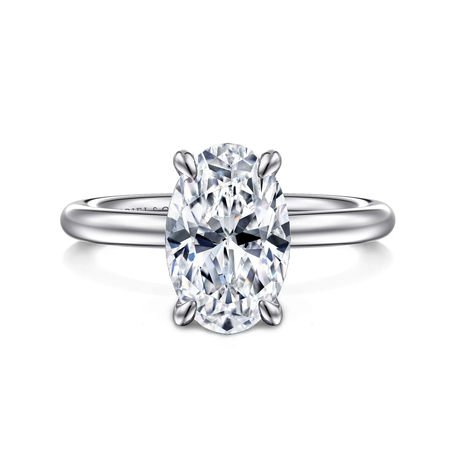 Gabriel & Co. Oval Semi-Mount Engagement Ring