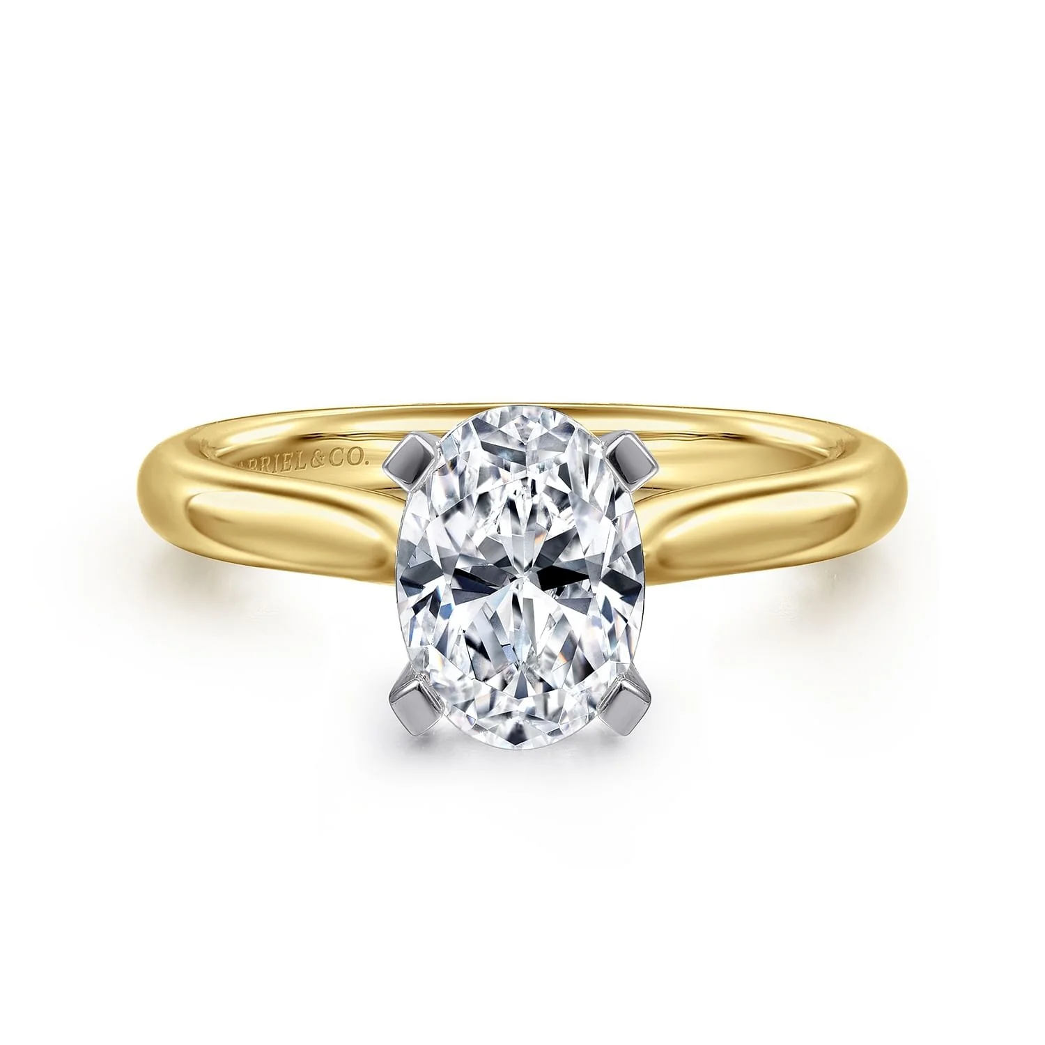 Gabriel & Co. Oval Semi-Mount Engagement Ring