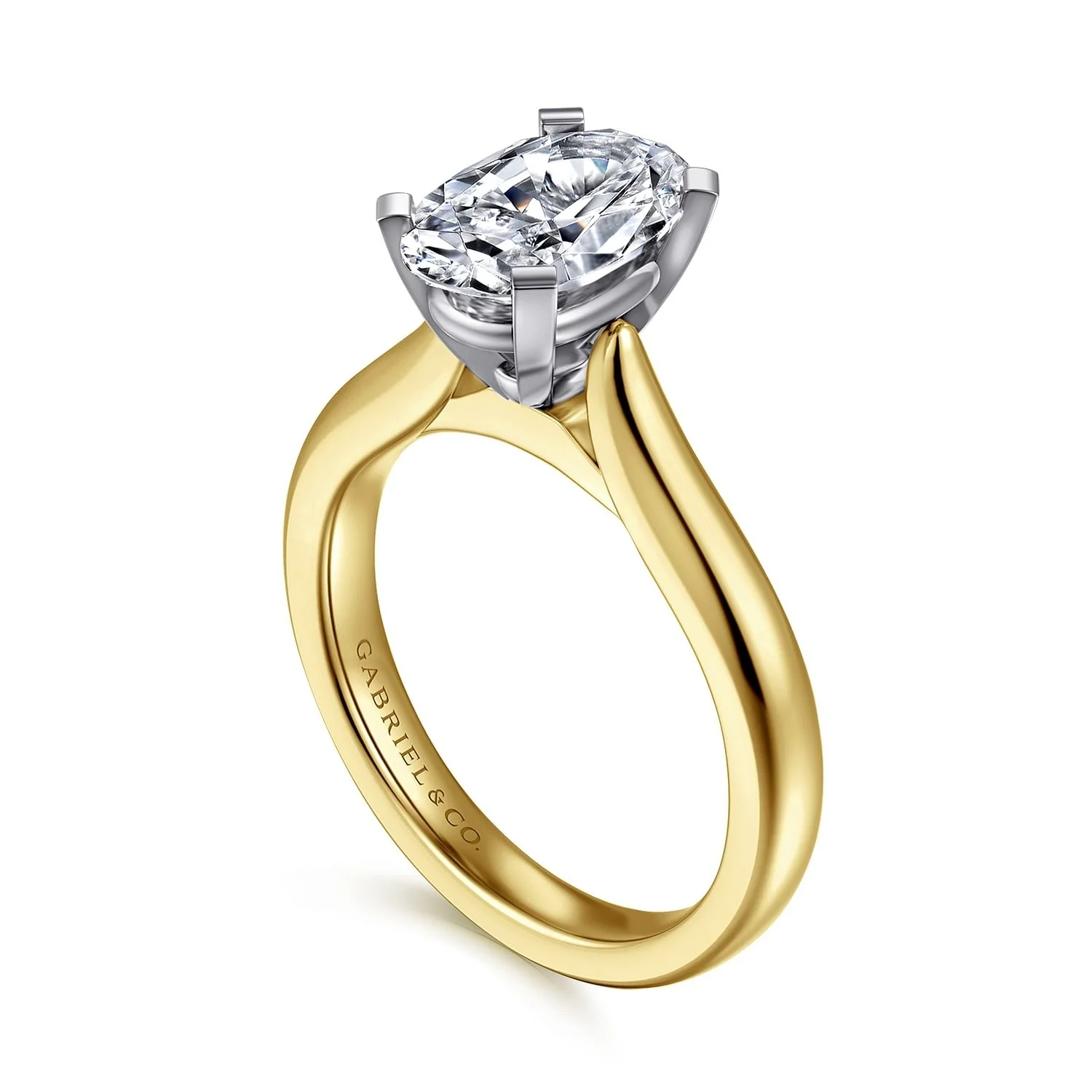 Gabriel & Co. Oval Semi-Mount Engagement Ring - Image 3