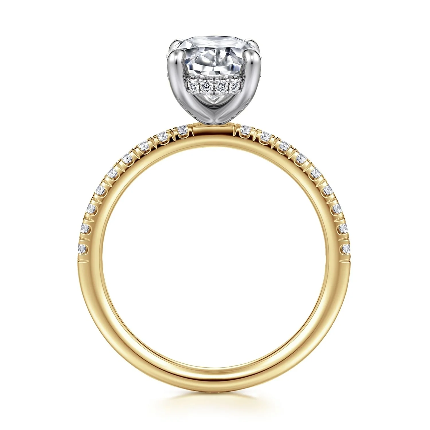 Gabriel & Co. Oval Semi-Mount Engagement Ring - Image 2