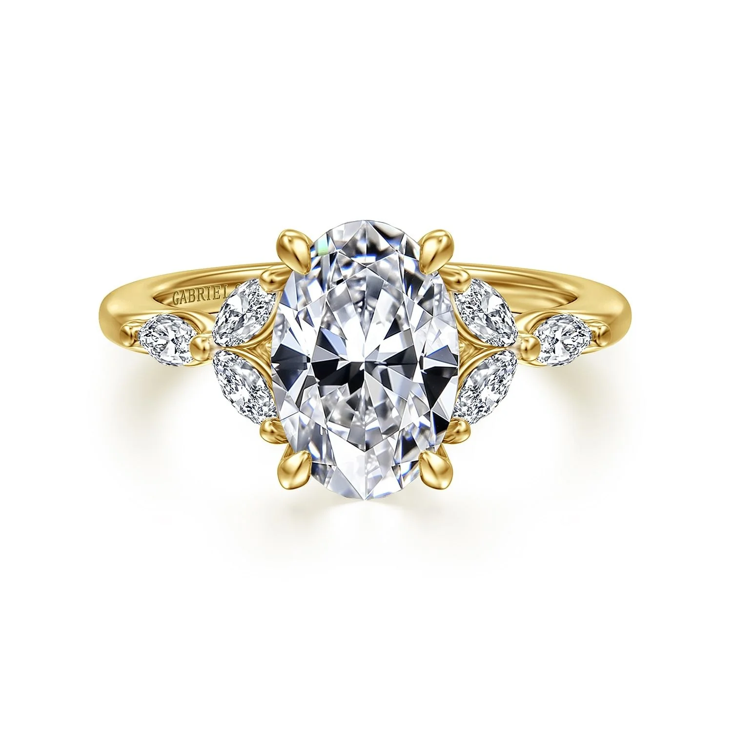 Gabriel & Co. Oval Semi-Mount Engagement Ring
