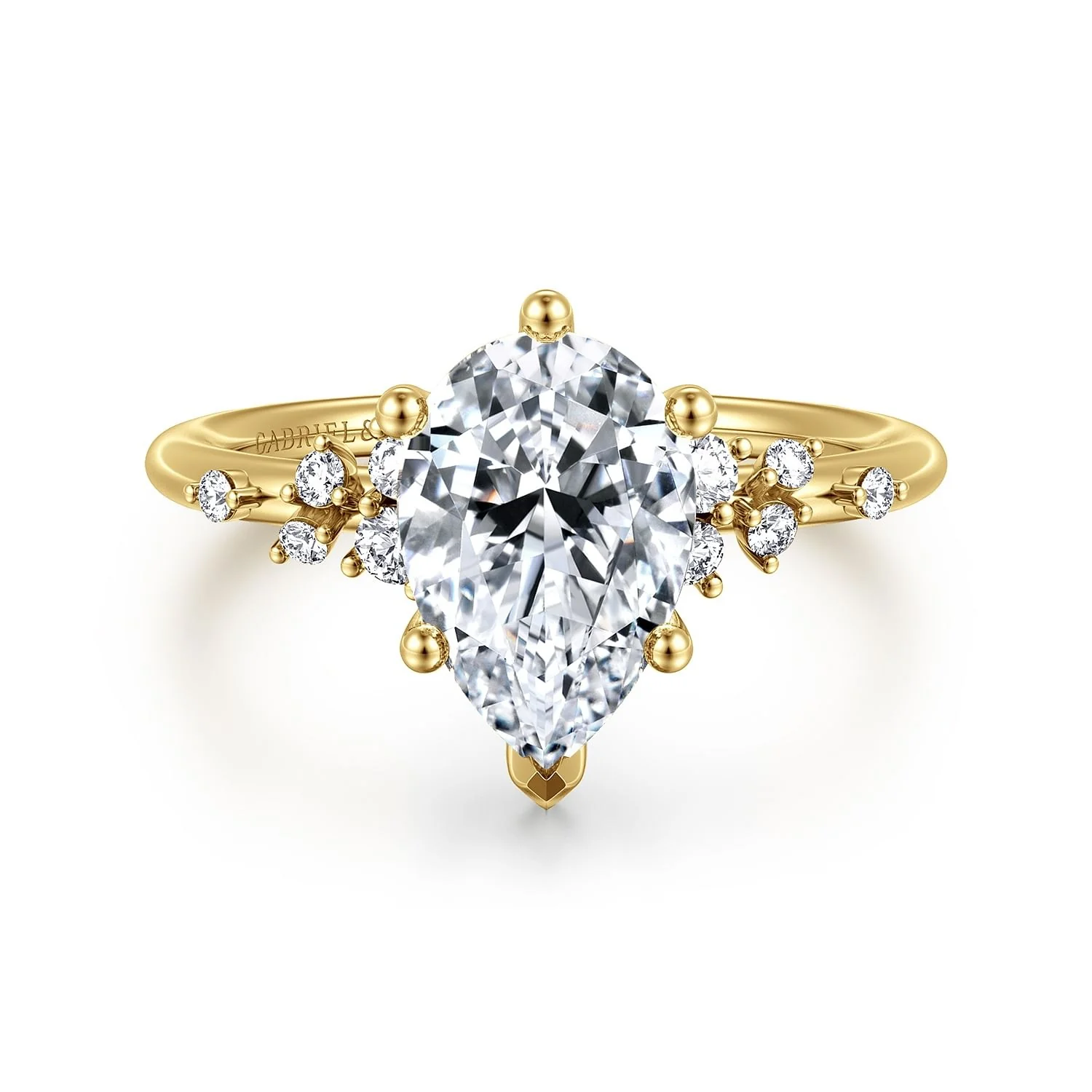 Gabriel & Co. Pear Semi-Mount Engagement Ring