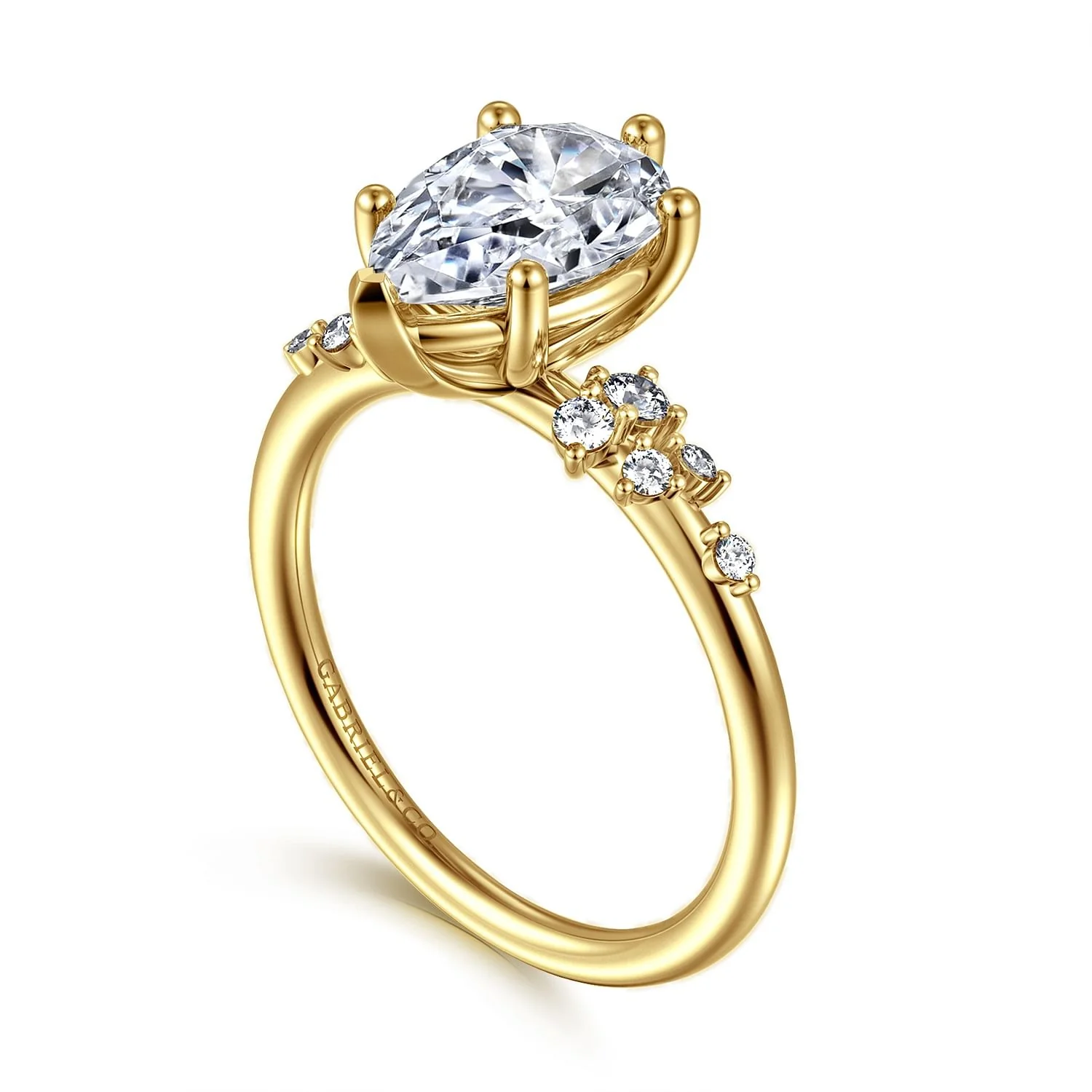 Gabriel & Co. Pear Semi-Mount Engagement Ring - Image 3