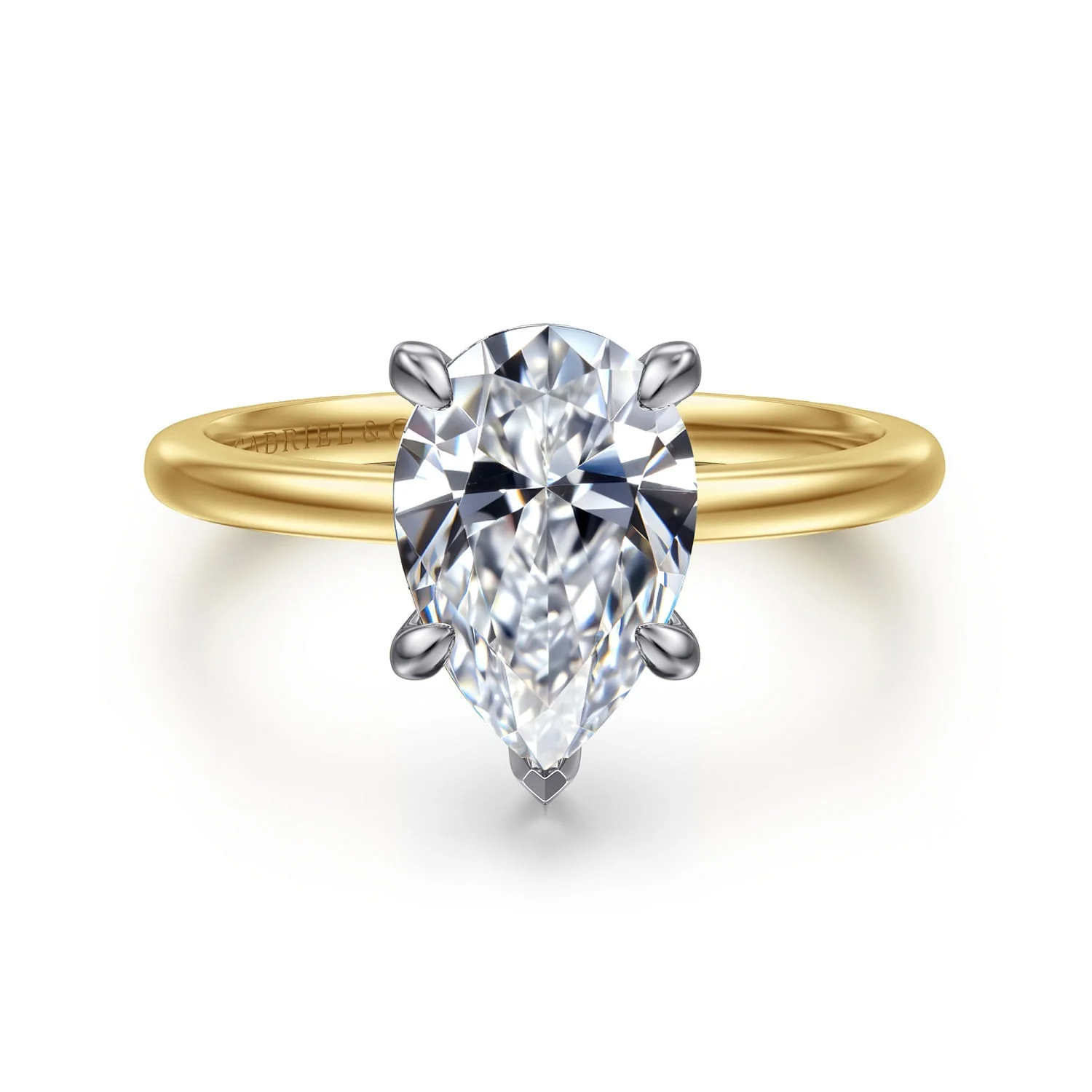 Gabriel & Co. Pear Semi-Mount Engagement Ring