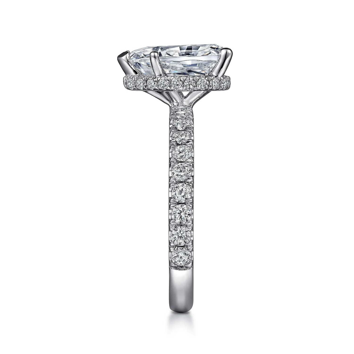 Gabriel & Co Pear Semi-Mount Engagement Ring - Image 4