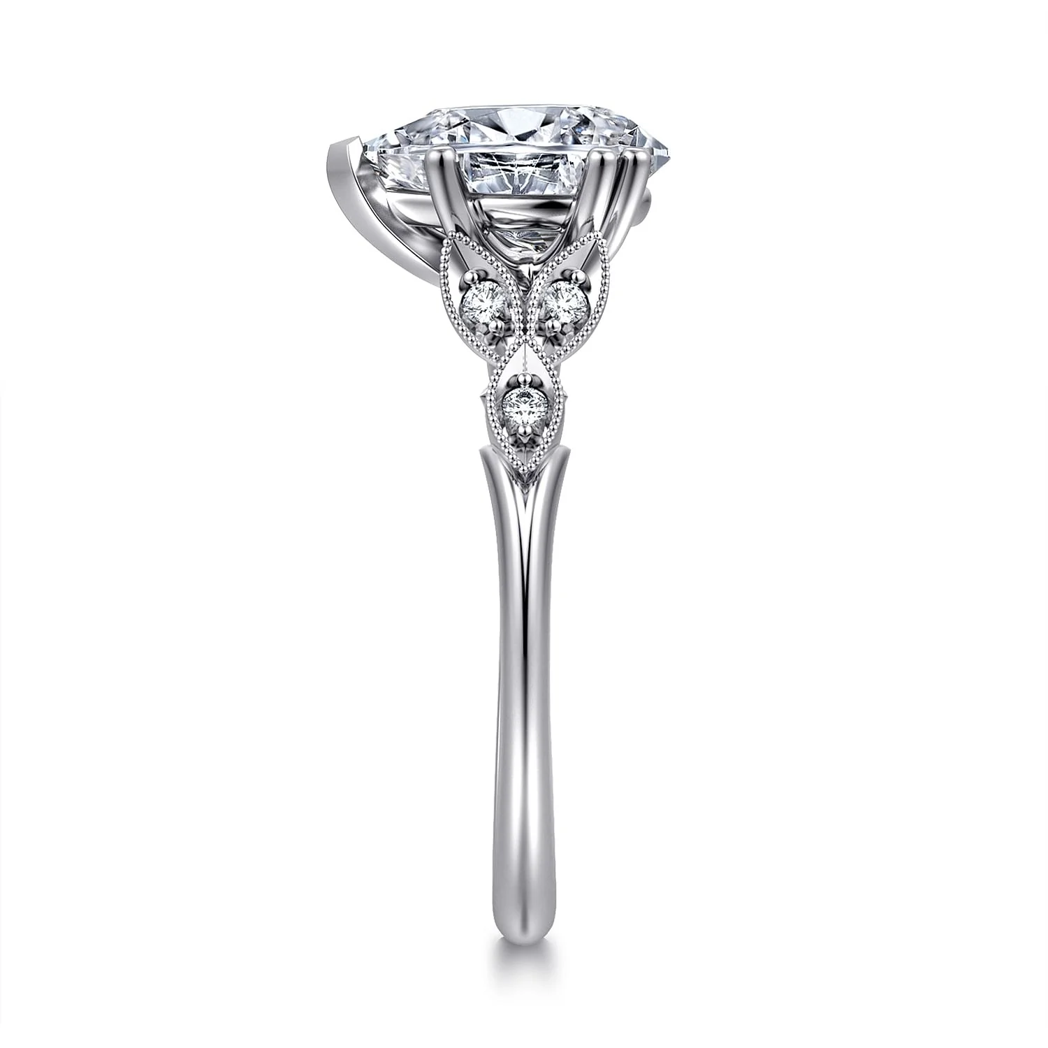 Gabriel & Co. Pear Shaped Semi-Mount Engagement Ring - Image 4