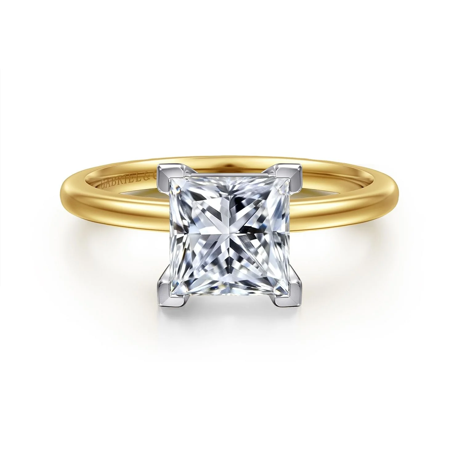 Gabriel & Co. Princess Cut Semi-Mount Engagement Ring