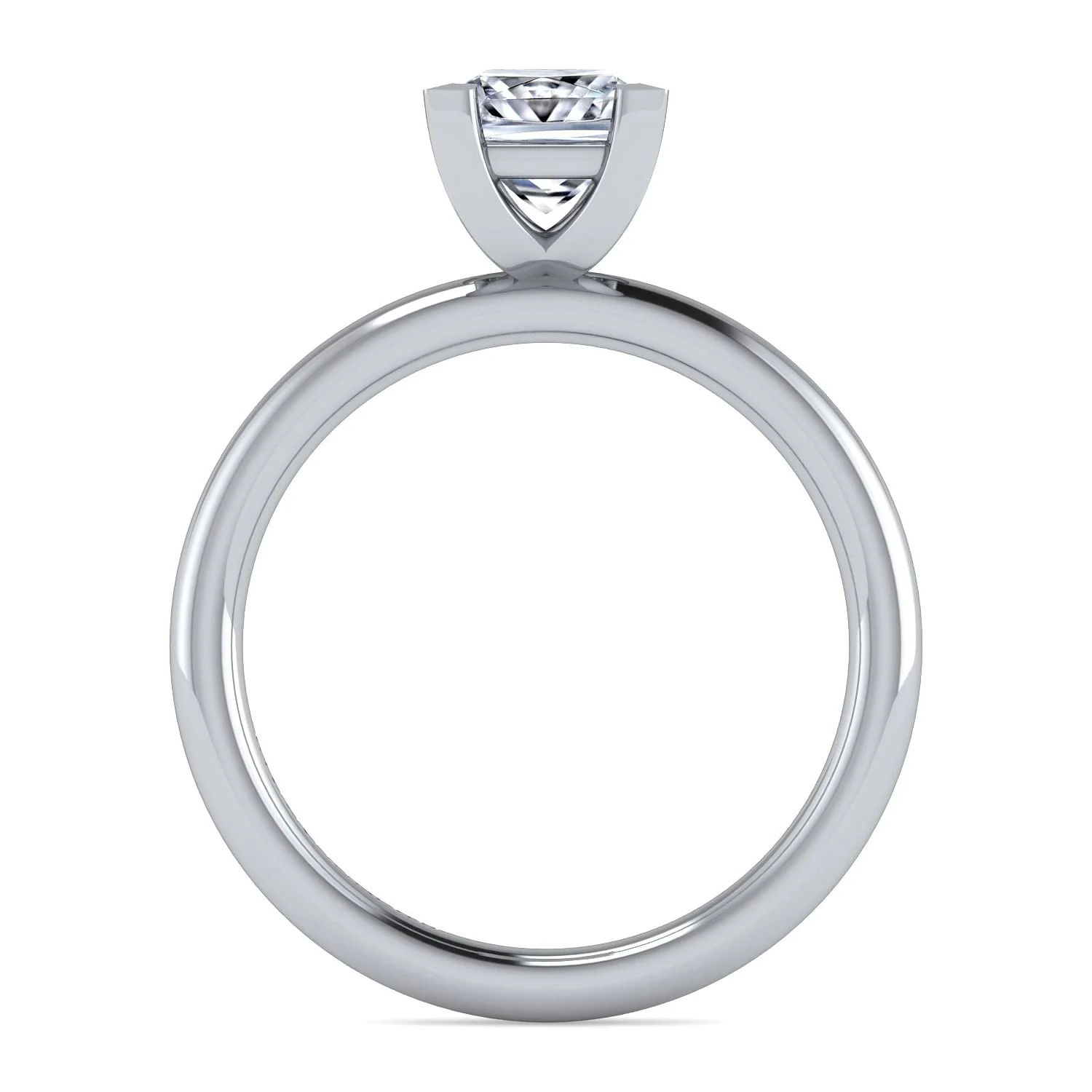 Gabriel & Co. Princess Cut Semi-Mount Engagement Ring - Image 2