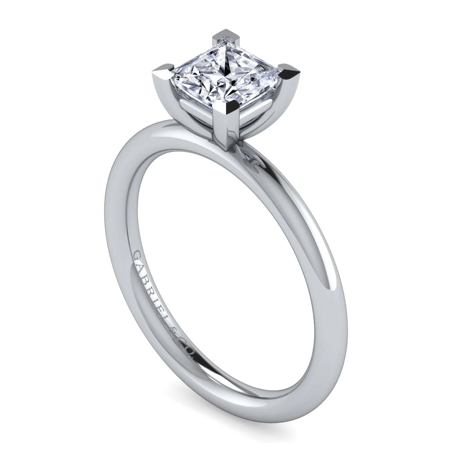 Gabriel & Co. Princess Cut Semi-Mount Engagement Ring - Image 3